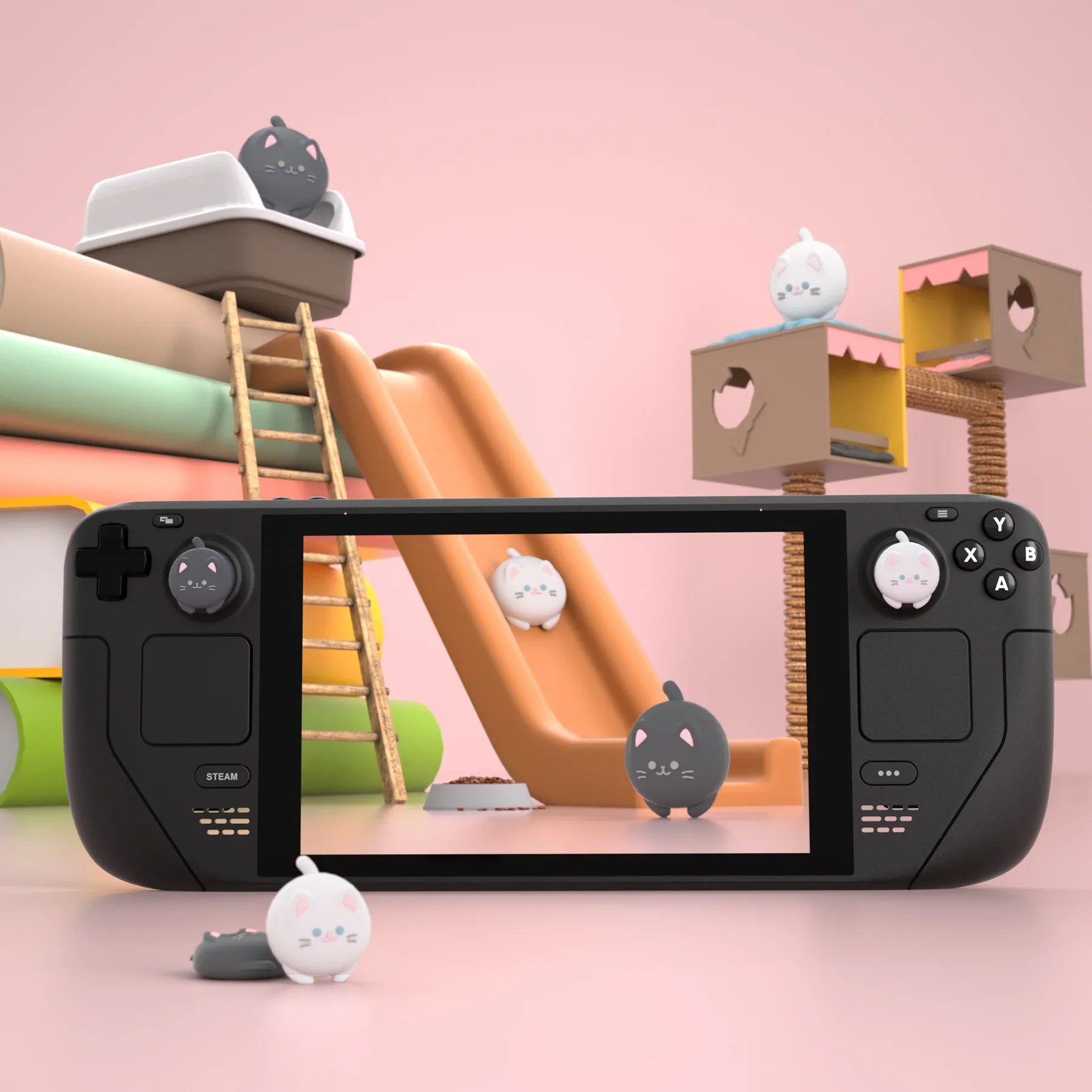 Thumb Grip Caps Cat Joystick Covers Steam Deck PS Portal - Tophatter Daily Deals