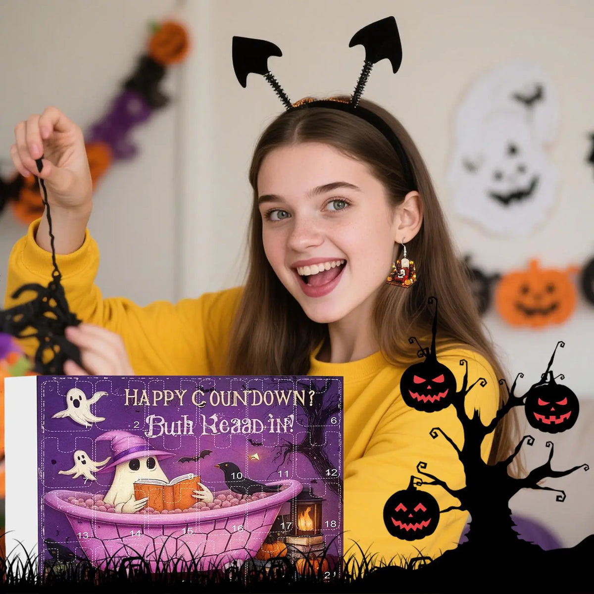 Halloween Advent Calendar Ghost Earrings 24 Day Set - Tophatter Daily Deals