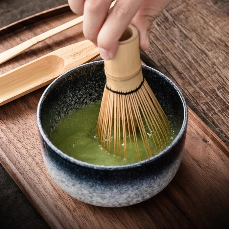 Matcha Tea Set 6pc Bamboo Ceramic Teaware Ceremony Gift - Tophatter Daily Deals