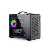 Mini ITX Case Glass Side 240mm Watercooling Portable - Tophatter Daily Deals