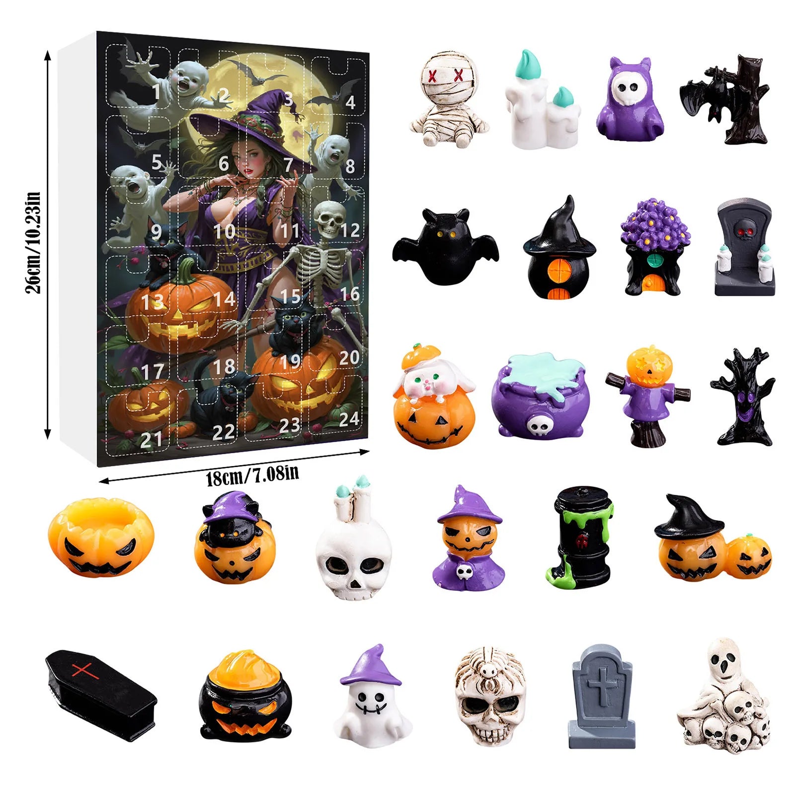 Halloween Advent Calendar 24 Day Non Candy Surprise Gifts D - Tophatter Daily Deals