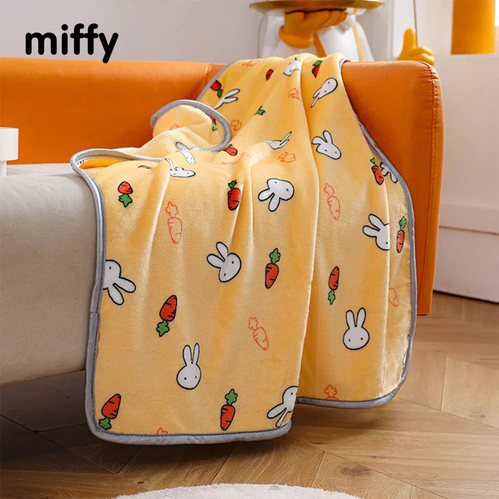 Miffy Throw Blanket Fleece Animals - Tophatter Daily Deals