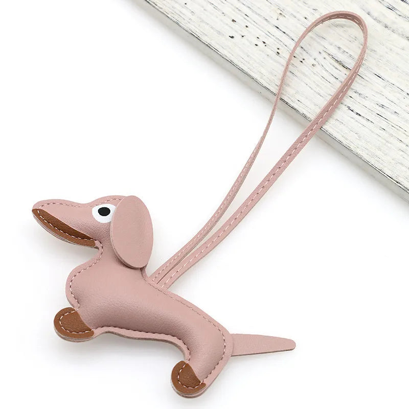 Dachshund Pu Leather Bag Charm Baseball Keychain Gift - Tophatter Daily Deals