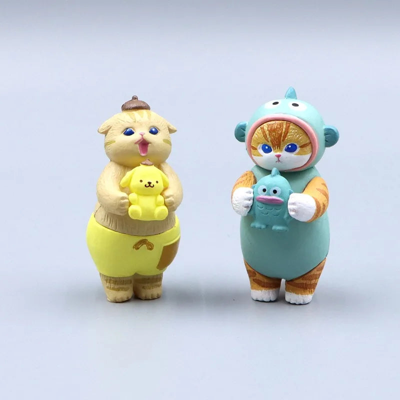 Mofusand x Sanrio Mini Kawaii Figure Set Shark Cat Kuromi Hello Kitty Hangyodon Anime - Tophatter Daily Deals