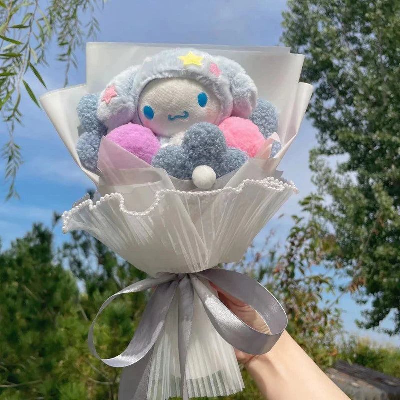 Sanrio Cinnamoroll Plush Toy Flower Bouquet Blue x Pink Flowers - Tophatter Daily Deals