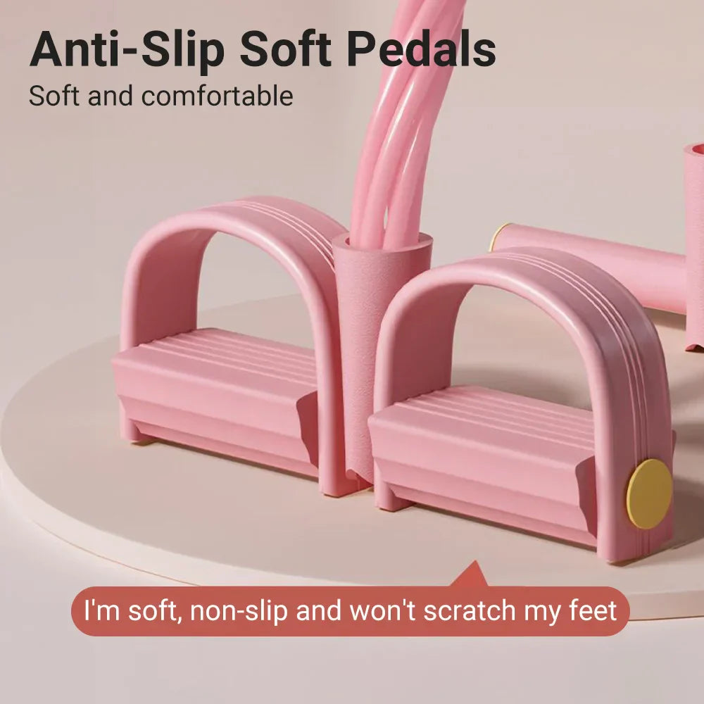 Resistance Band 6 Tube Pedal Puller Fitness Trainer - Tophatter Daily Deals