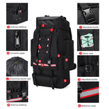 Tactical Backpack with Reflective Strips Black Backpacks - Tophatter Daily Deals