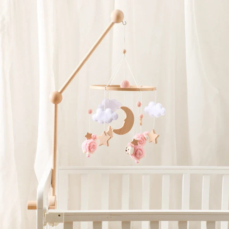 Baby Crib Mobile Wooden Musical Newborn Sensory Toys - Tophatter Daily Deals