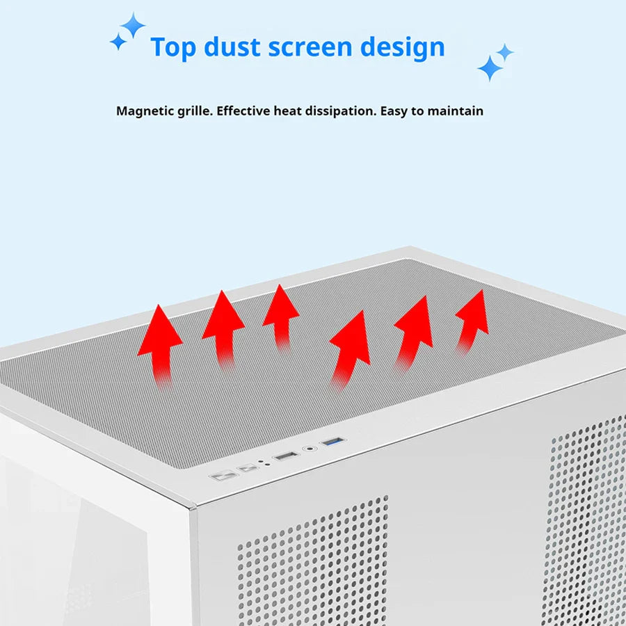 Gaming PC Case Dreamland Pro ATX Dual Glass 360mm Chassis - Tophatter Daily Deals