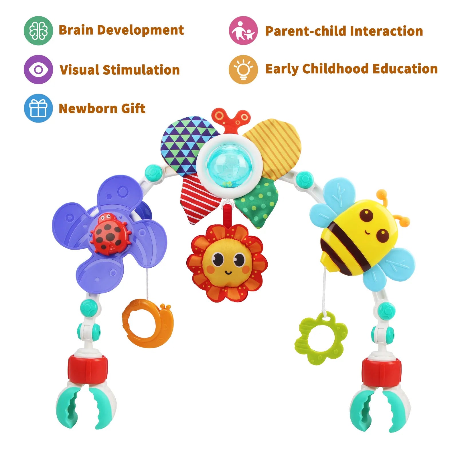 Stroller Activity Arch Toy Newborn Sensory Toys Fine Motor - Tophatter Daily Deals