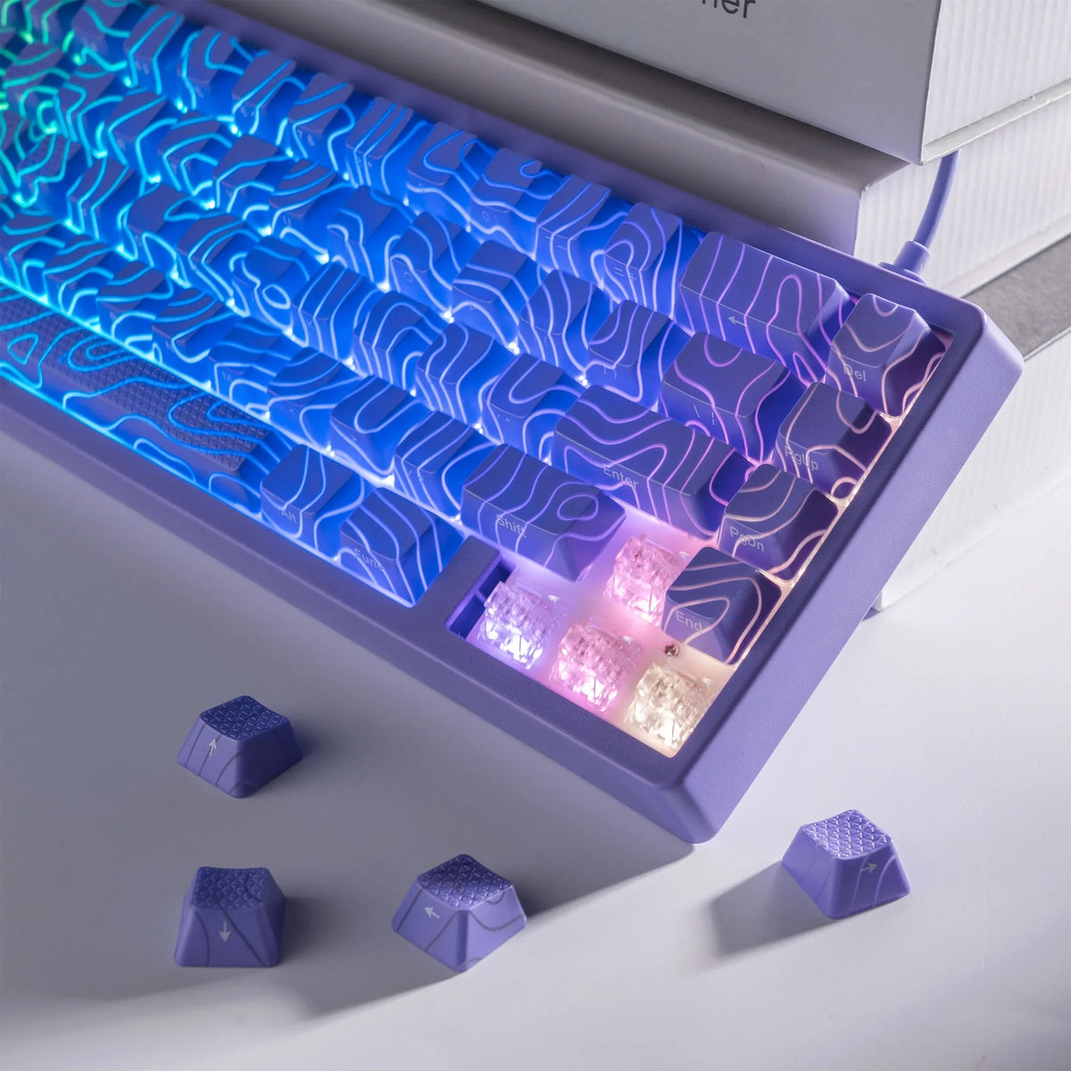 Mechanical Keyboard M67 67 Key Gasket Hot Swappable RGB - Tophatter Daily Deals