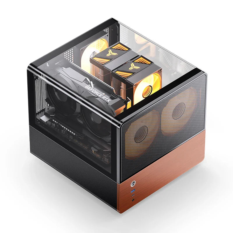 Mini ITX MicroATX PC Case Sea View Glass Compact Gaming - Tophatter Daily Deals