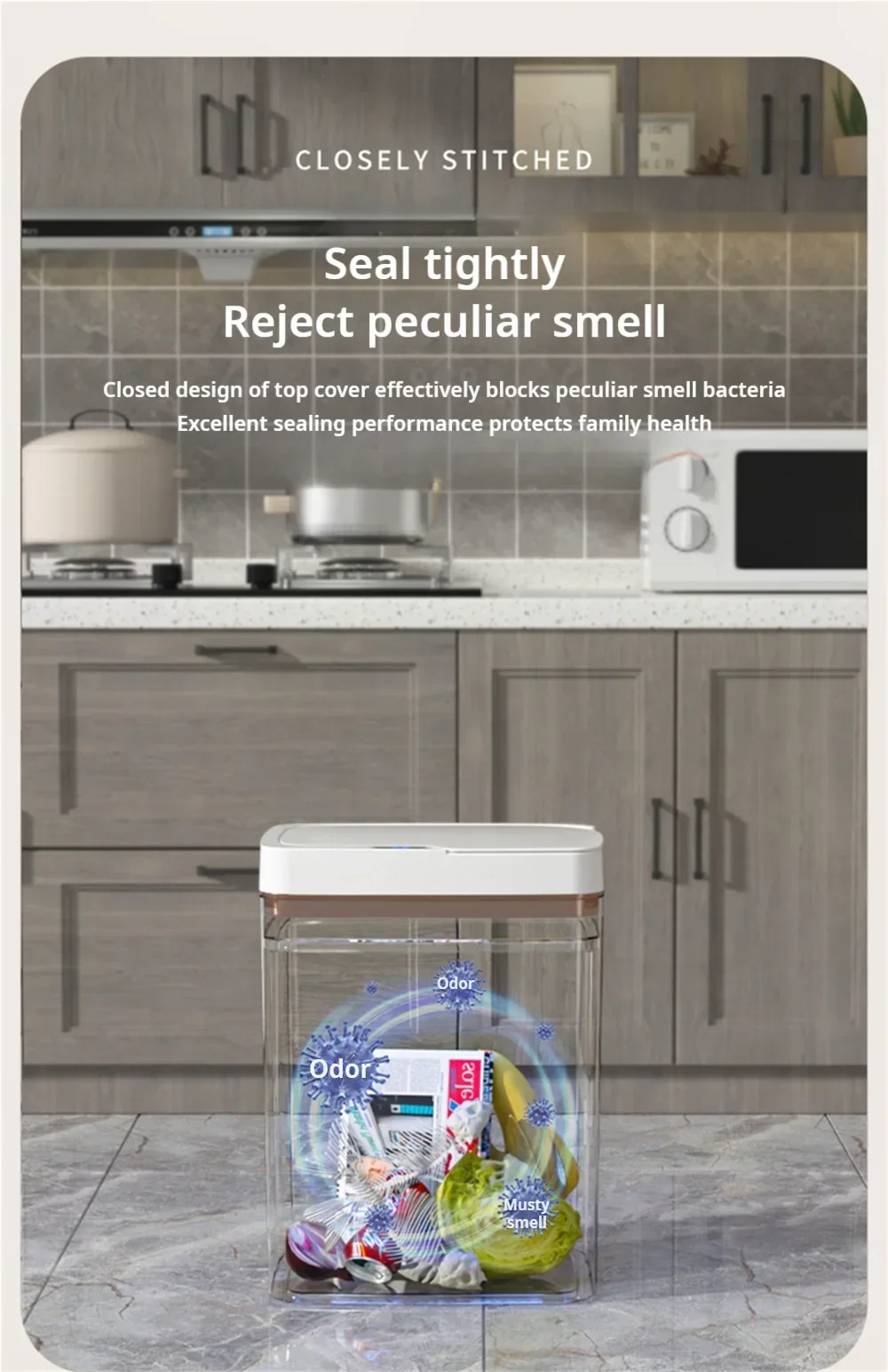 Touchless Smart Sensor Trash Can 15L Waterproof Automatic - Tophatter Daily Deals