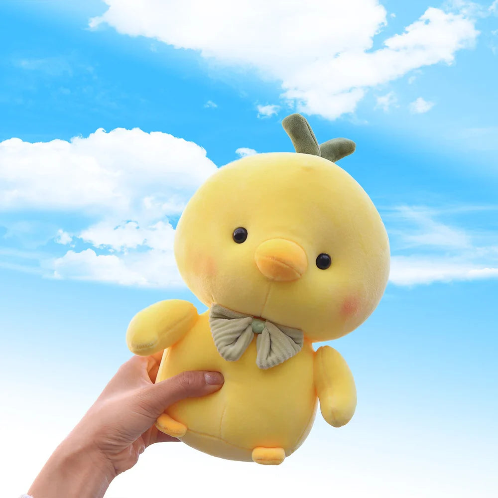 Yellow Chick Chicken Plush Green Bowtie Animals - Tophatter Daily Deals