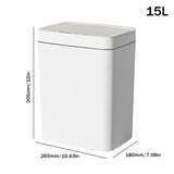 Smart Sensor Trash Can 15L 18L Touchless Quiet Waterproof 15L White B - Tophatter Daily Deals