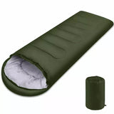 4-Season Waterproof Sleeping Bag Envelope-Style Green Sleeping Bags - Tophatter Daily Deals