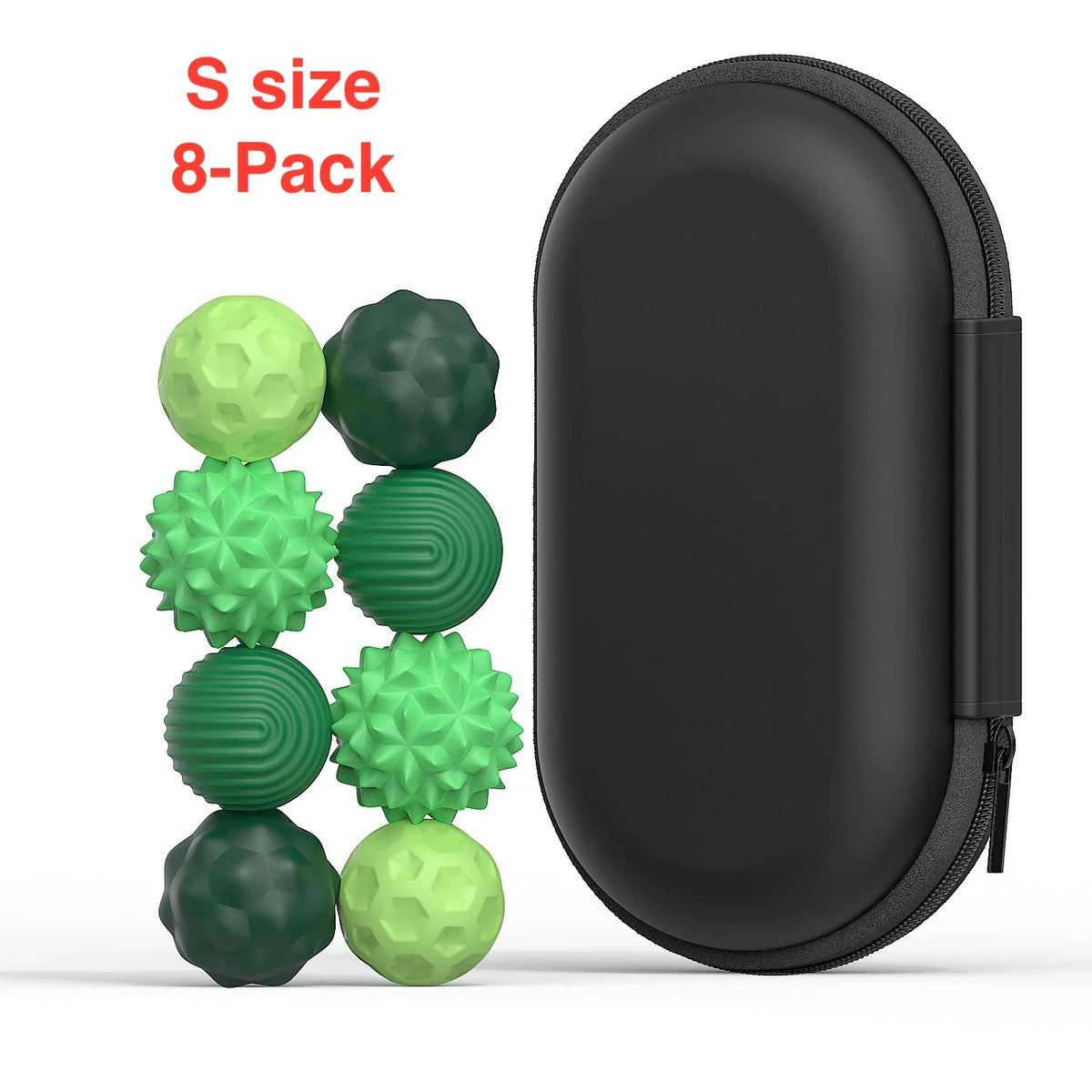 Magnetic Ball Fidget Toy Silicone Sensory Stress Relief S 8-pack Green - Tophatter Daily Deals
