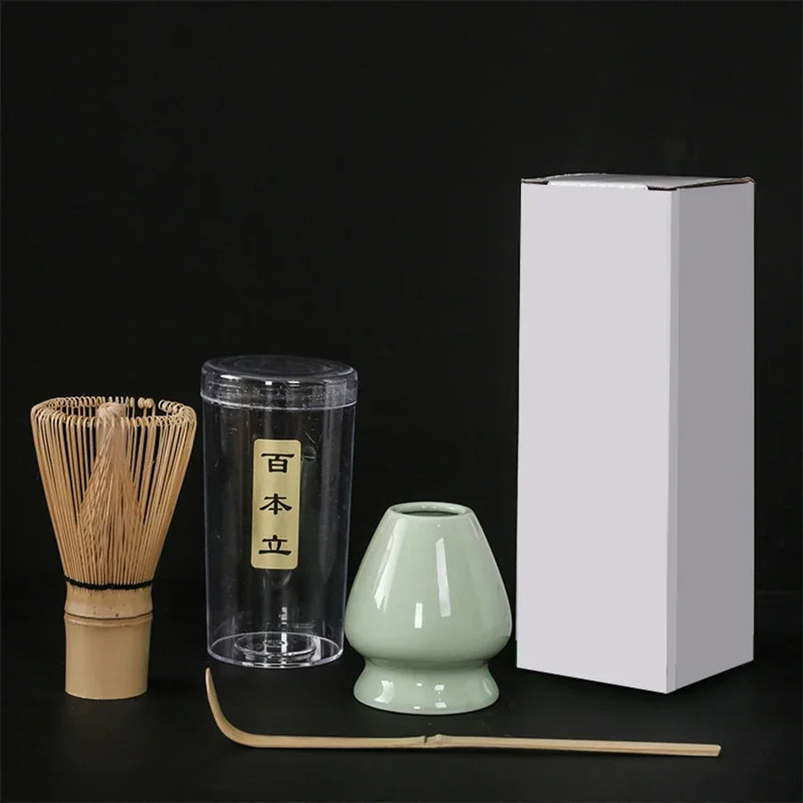 Matcha Bamboo Tea Set 3Pc Japanese Tea Tools Eco Friendly Green - Tophatter Daily Deals