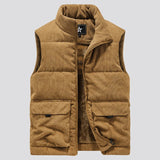 Insulating Mens Fleece Vest - Quilted Corduroy, Casual - Tophatter Daily Deals