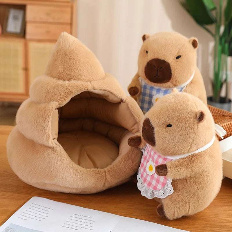 Kawaii Snack Attack: Hamburger Capybara Dog Pig Capibaras Pizza Bubble Tea Cushion Plush Animals - Tophatter Daily Deals
