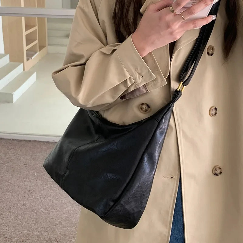 Soft Versatile Womens Hobo Bag - Slouchy, Faux Leather - Tophatter Daily Deals