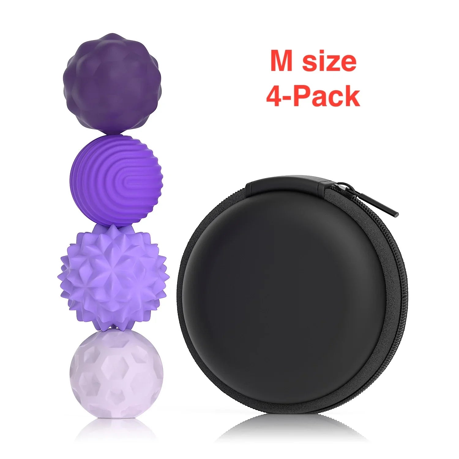 Magnetic Ball Fidget Toy Silicone Sensory Stress Relief M 4-pack Purple - Tophatter Daily Deals