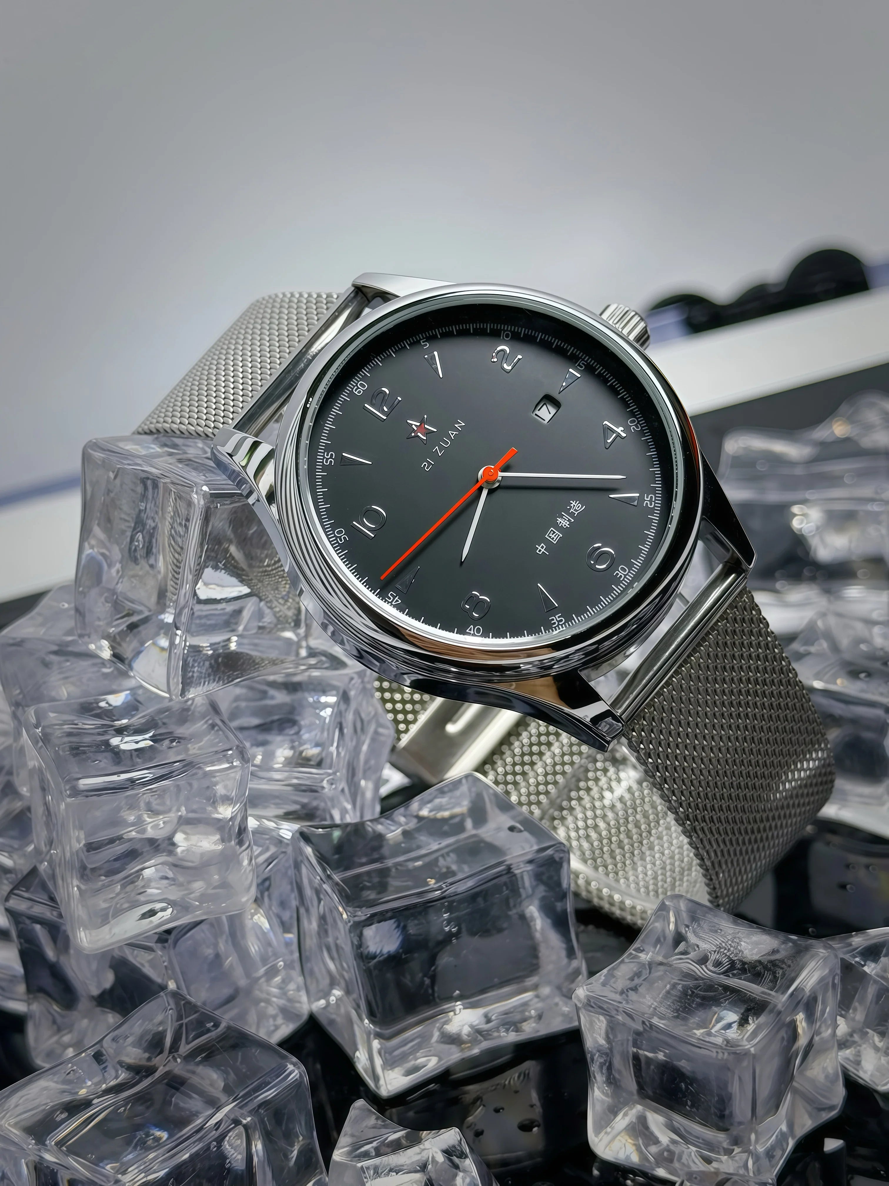 Pilot Watch 41mm Mesh Strap Stainless Steel Classic - Tophatter Daily Deals