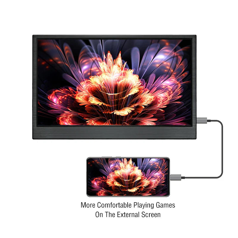 Portable 15.6 Inch Touch Monitor 1080p HDR Gaming On The Go - Tophatter Daily Deals