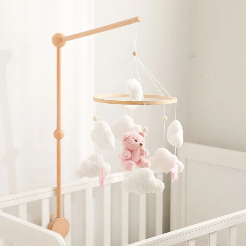 Baby Crib Mobile Wooden Musical Newborn Sensory Toys - Tophatter Daily Deals