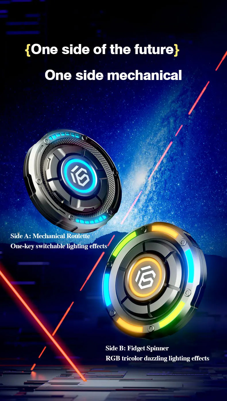 EDC Fidget Spinner Metal Luminous Push Card Coin Stress Toy - Tophatter Daily Deals