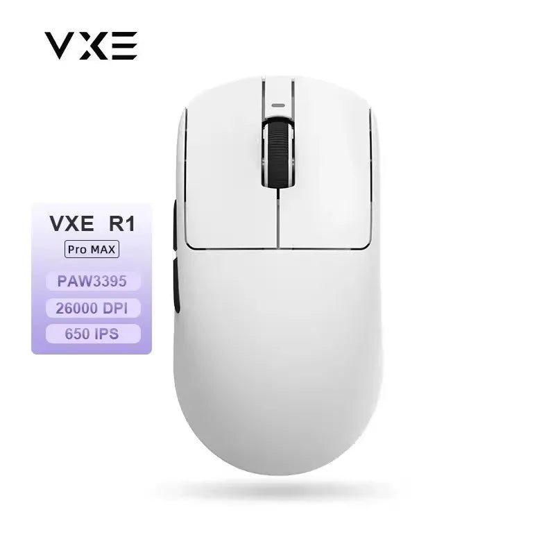 Gaming Mouse Wireless Lightweight Ambidextrous 26000 DPI R1 Pro MAX (White) - Tophatter Daily Deals