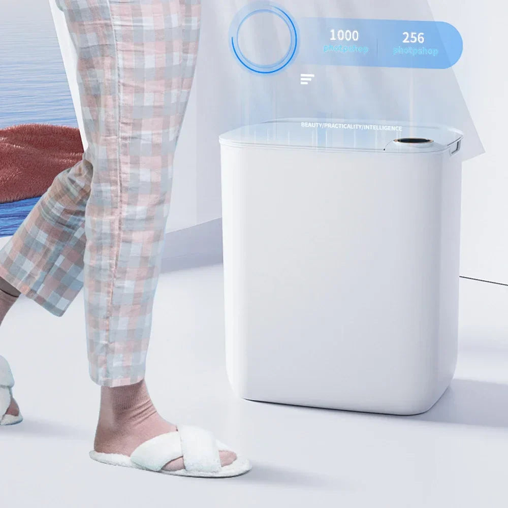 Smart Sensor Trash Can 18L With Display Type C Recharge - Tophatter Daily Deals