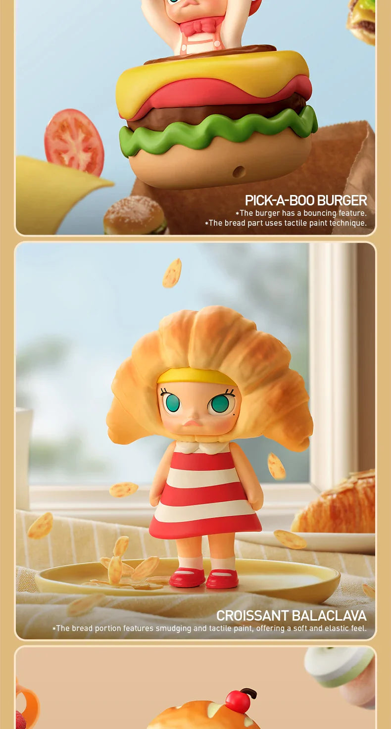 Genuine Pop Mart Molly Carb-Lover Series Figures Blind Box Food - Tophatter Daily Deals