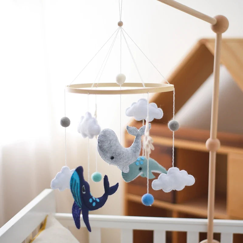 Baby Crib Mobile Wooden Musical Newborn Sensory Toys - Tophatter Daily Deals