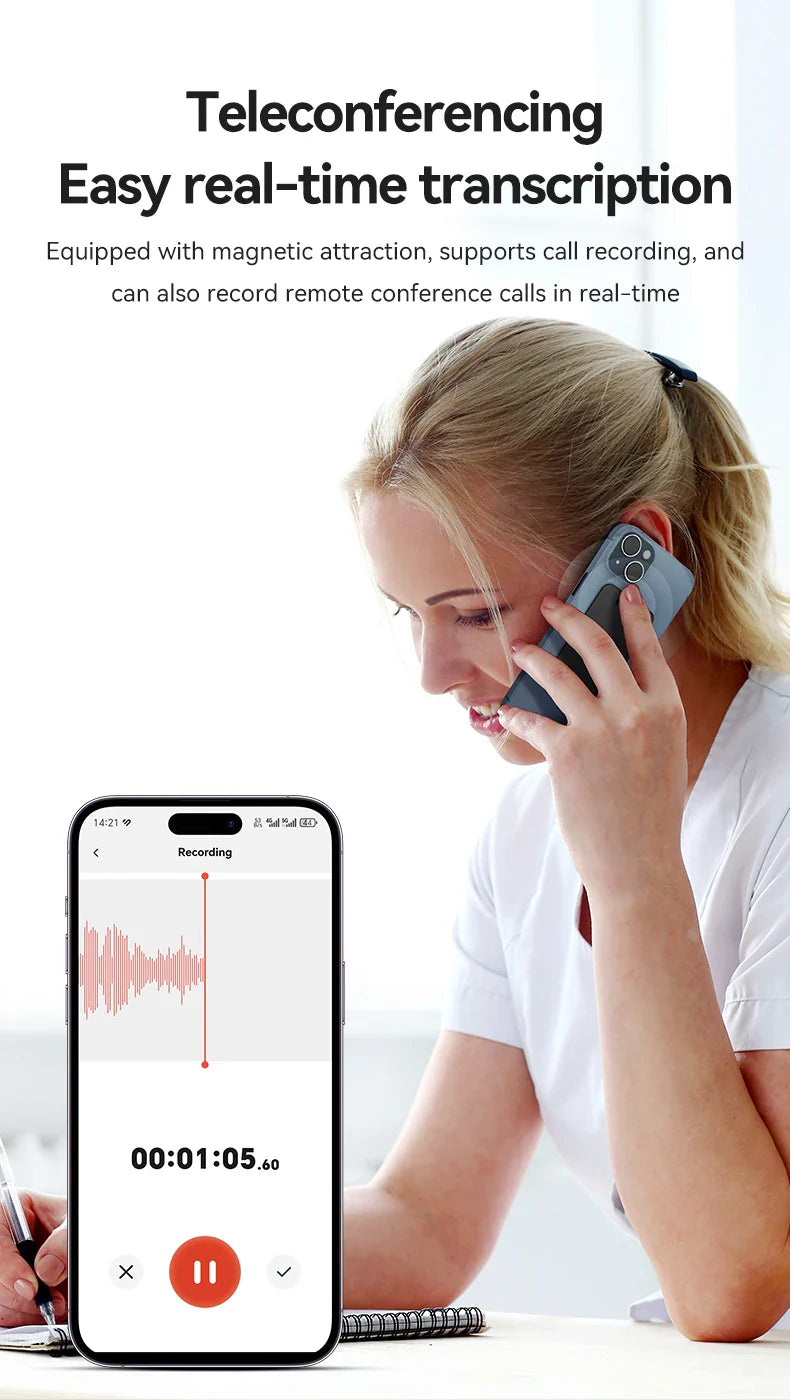 AI Voice Recorder With Real Time Transcribe 58 Languages - Tophatter Daily Deals