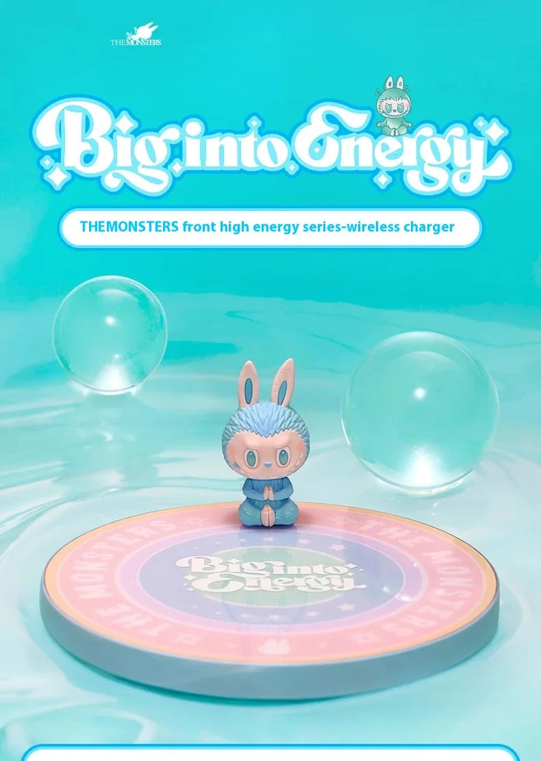 Genuine Labubu The Monsters Big Into Energy Series Wireless Charger Case Cover Key Chain Labubu Surprise Gift Peripheral Model Mythical - Tophatter Daily Deals