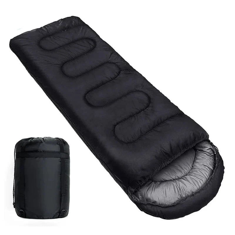Mummy Sleeping Bag Hollow Cotton Filling Black Sleeping Bags - Tophatter Daily Deals