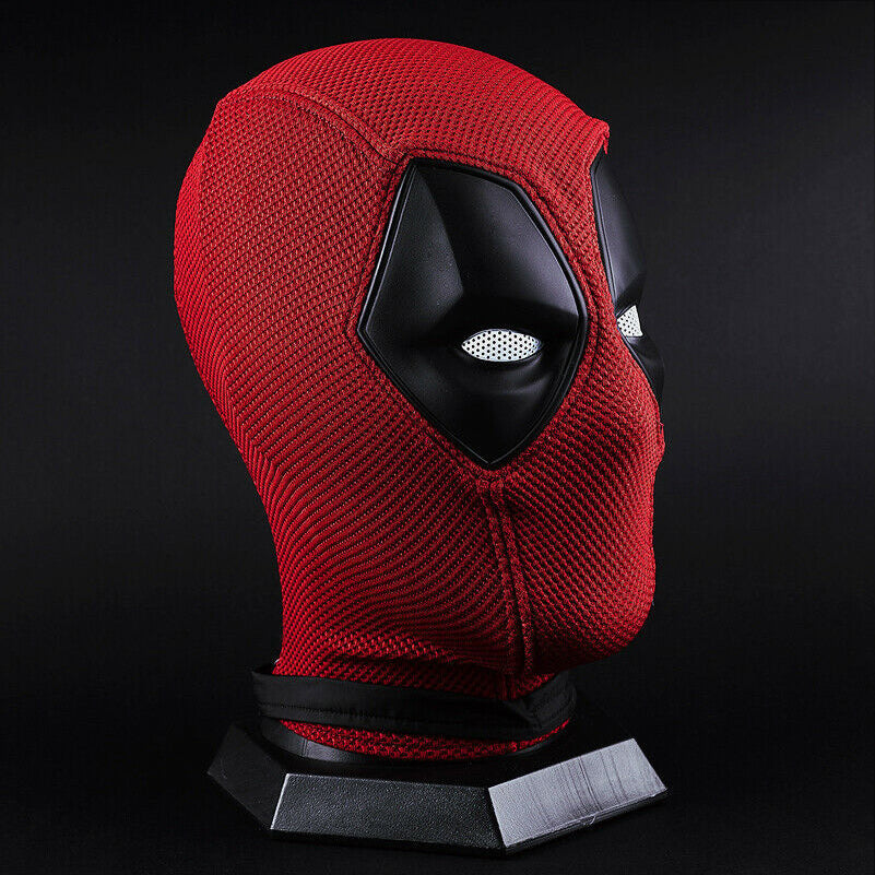Breathable Deadpool Full Head Cosplay Mask for Adults - 2025 Halloween Costume Accessory, Red and Black Latex Design Halloween Masks - Tophatter Daily Deals