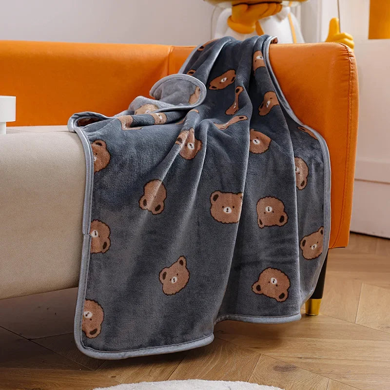 Miffy Throw Blanket Fleece Dark Grey Animals - Tophatter Daily Deals