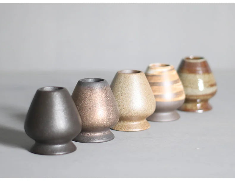 Matcha Tea Whisk Holder Pottery Stand Rustic Teaware - Tophatter Daily Deals