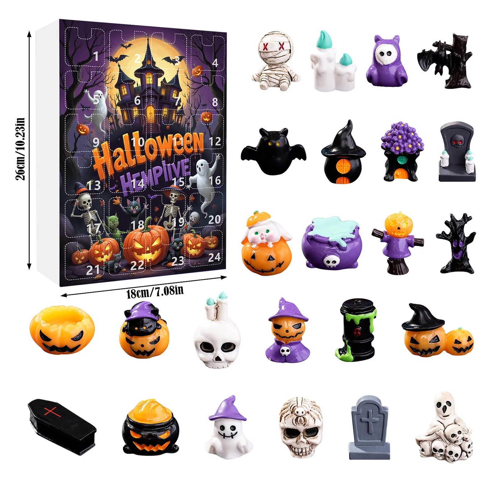 Halloween Advent Calendar 24 Day Non Candy Surprise Gifts E - Tophatter Daily Deals