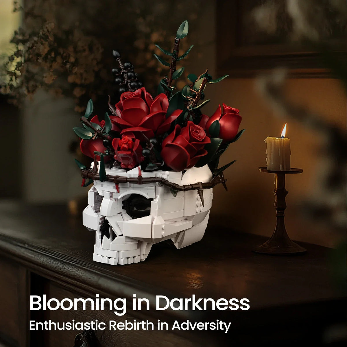 Skull Bouquet Building Set Gothic Home Decor Halloween - Tophatter Daily Deals
