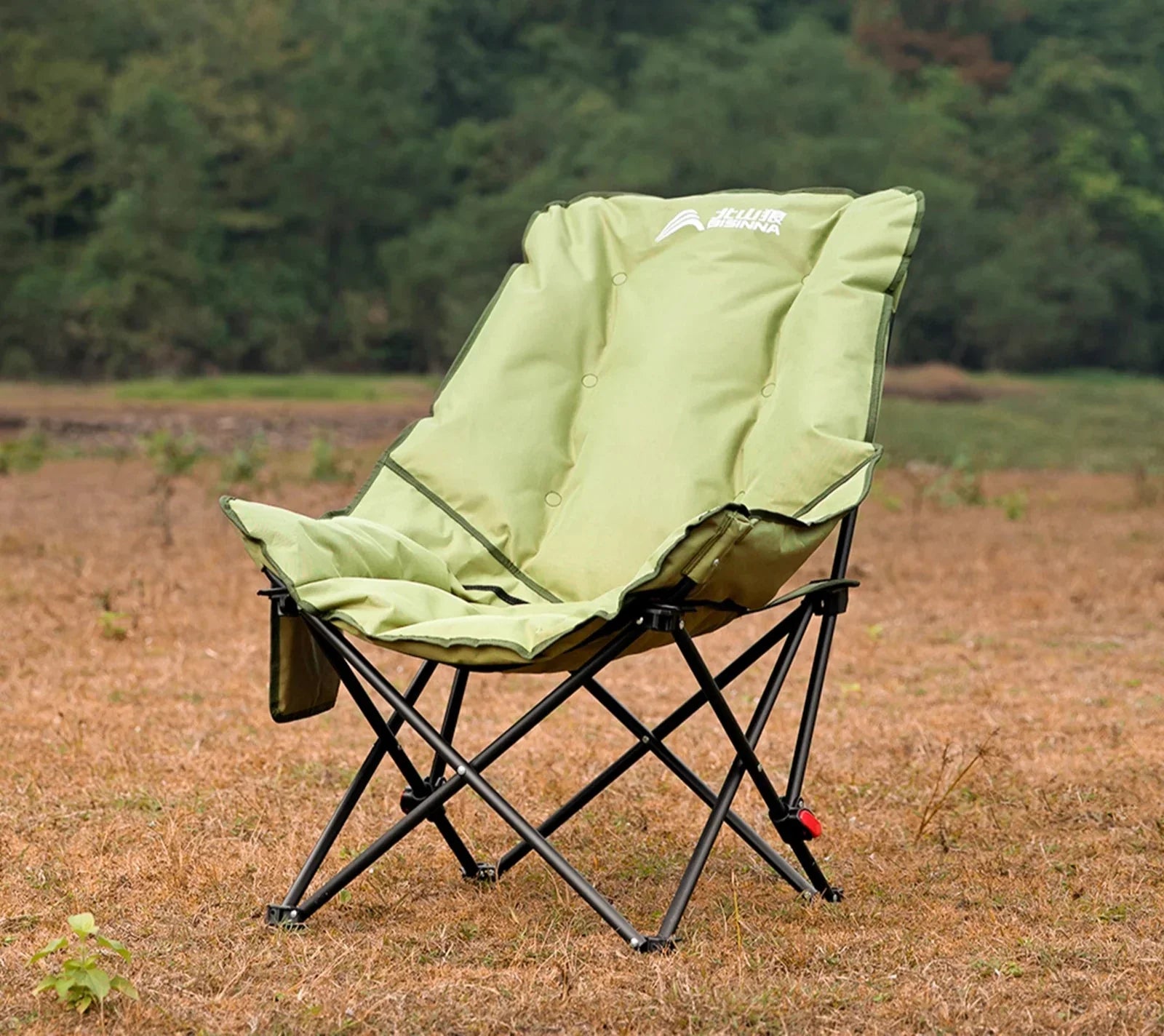 High-Back Moon Chair with Hollow Cotton Padding Green Camp Furniture - Tophatter Daily Deals