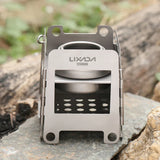 Folding Wood Stove with Mini Alcohol Stove Silver Camp Cooking - Tophatter Daily Deals