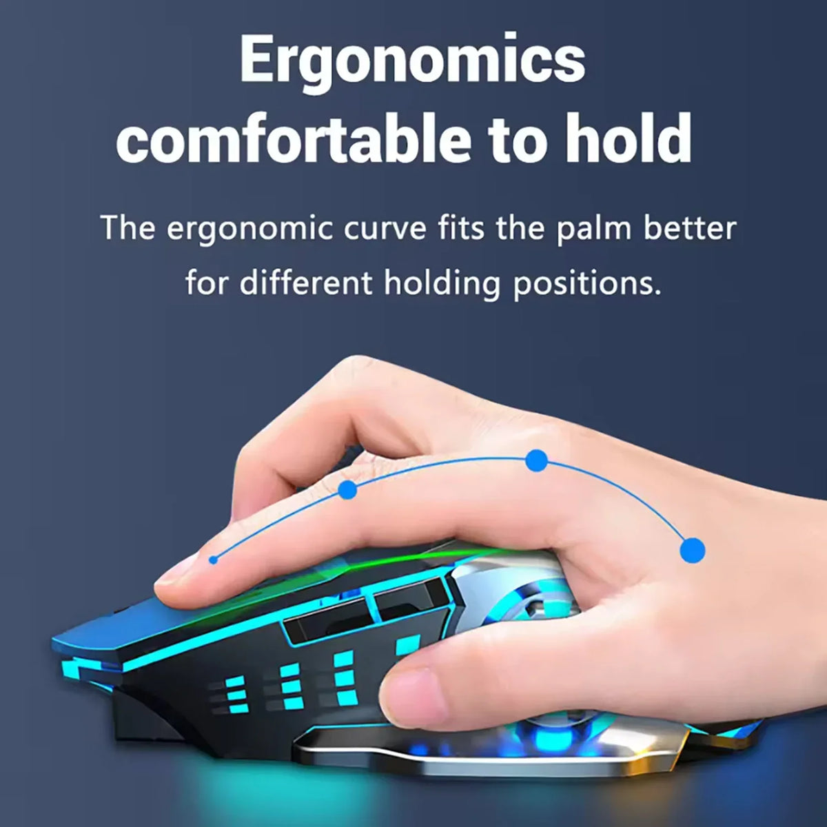 Wireless Rechargeable Gaming Mouse Bluetooth Silent Backlit - Tophatter Daily Deals