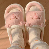 Pink Soft Cute Piggy Pattern Design Comfortable Home Slippers Slides Pig Animals - Tophatter Daily Deals