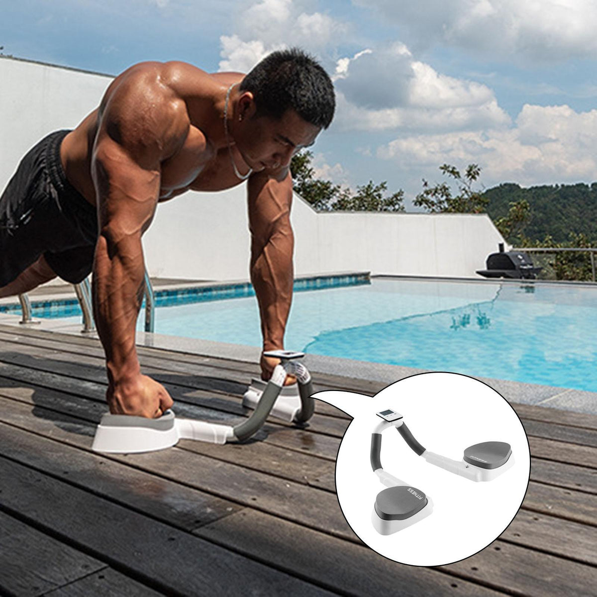 Plank Trainer - Portable Core Trainer Board - Yeeda Plank Trainer, Multifunctional Abdominal Core Exerciser, Abdominal Exercise Machine With Timer Fitness - Tophatter Daily Deals