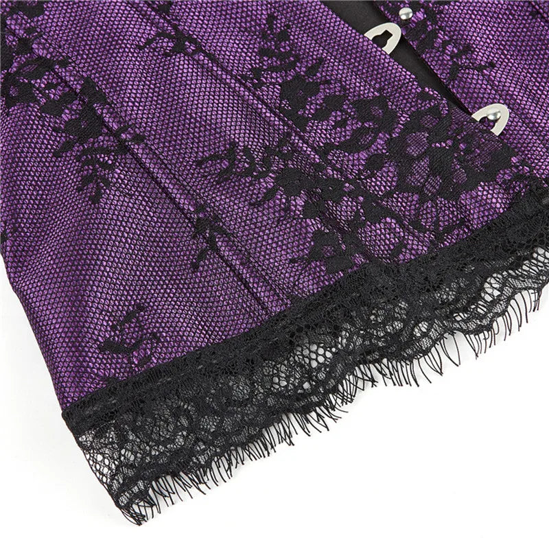 Supportive Women's Corset Top - Off Shoulder, Lace Satin - Tophatter Daily Deals