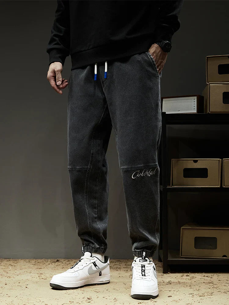 Lightweight Men’s Jogger Jeans - Baggy Tapered Cotton Blend - Tophatter Daily Deals