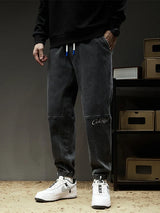 Lightweight Men’s Jogger Jeans - Baggy Tapered Cotton Blend - Tophatter Daily Deals
